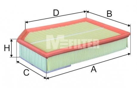 Фільтр повітряний Volvo XC90 02-14 MFILTER M-FILTER K 738