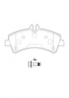 Тормозные колодки зад. DB Sprinter 06- Jurid 2921709560