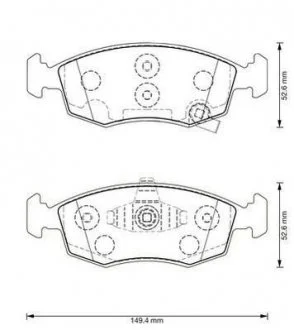 Тормозные кол. пер. FIAT Panda 12- Jurid 573366J