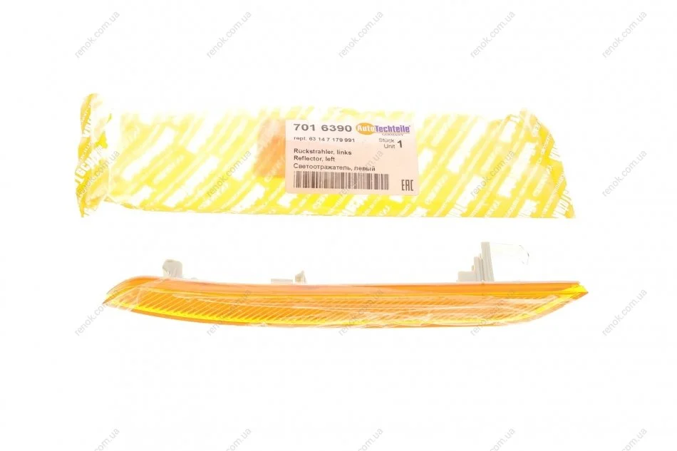 Световозвращатель бампера (переднего) BMW X5 (E70)/X6 (E71) 07-14 (L) AUTOTECHTEILE 701 6390 (фото 1)