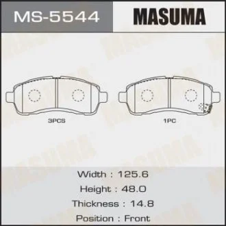 Колодки гальмівні (MS-5544) MASUMA MS5544