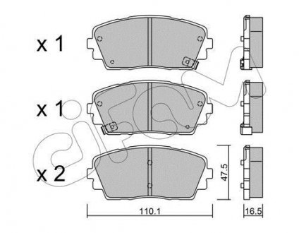 KIA Тормозные колодки передн.Picanto 11- CIFAM 822-941-0