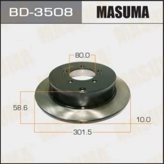 Диск тормозной задний Mitsubishi Lancer, Outlander (07-12) (Кратно 2 шт) MASUMA BD3508