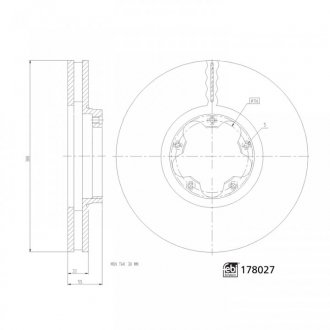 Гальмівний диск FEBI FEBI BILSTEIN 178027