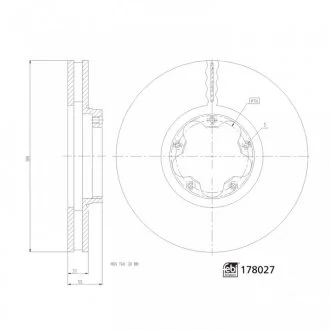 Гальмівний диск FEBI FEBI BILSTEIN 178027