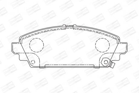 HONDA Тормозные колодки передн.Accord 1.6 98-,Civic 1.7CTDi/2.0 01- CHAMPION 572464CH