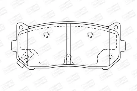 Тормозные колодки задн. KIA Carens 04- Clarus 98- Shuma 98- CHAMPION 572556CH