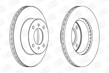 MITSUBISHI Диск тормозной передн. Carisma,Lancer V,VI,Colt CHAMPION 562011CH