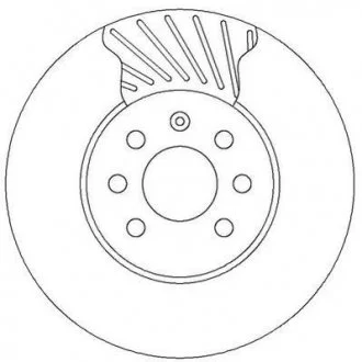 OPEL Диск тормозной передн.вентилир.Astra H,Combo,Meriva 03- Jurid 562315JC