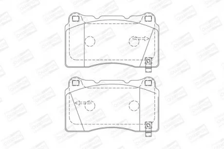 TESLA Тормозные колодки передн.Tesla S 12-,Cadillac,Ford CHAMPION 572508CH