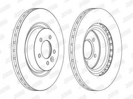 LANDROVER Диск тормозной передн.Range Rover Sport 05- Jurid 562654JC-1