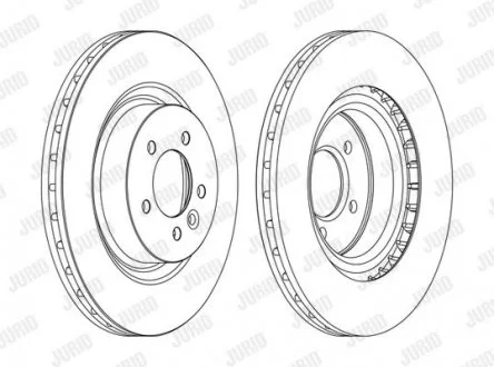LANDROVER Диск тормозной передн.Range Rover Sport 05- Jurid 562654JC-1