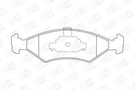 MAZDA Тормозные колодки передн.121,Ford Fiesta 95- CHAMPION 571914CH