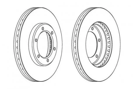 TOYOTA Диск тормозной задн. (285mm) Hiace 89- Jurid 562838JC