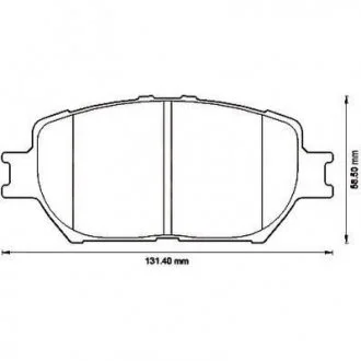 Гальмівні колодки пер. Toyota Camry 96-06 (akebono) Jurid 572553J