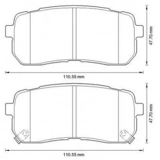 HYUNDAI Тормозные колодки задн. ix55,KIA Jurid 572596J