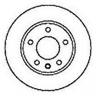 VW Диск торм.передн.вентил.(260мм) T4 Jurid 561609JC