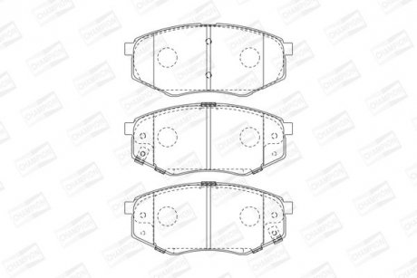 Колодки тормозные дисковые передние HYUNDAI ix20 (JC) 10-, SONATA VI (YF) 09-15| CHAMPION 573454CH