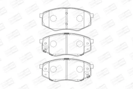 Колодки гальмівні дискові передні HYUNDAI ix20 (JC) 10-, SONATA VI (YF) 09-15|KIA SOUL I (AM) 09-14 CHAMPION 573454CH