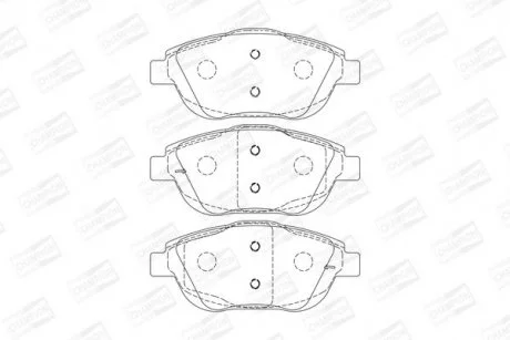 Колодки гальмівні дискові передні/задні Citroen C3 AIRCROSS II (2R_, 2C_) 17-, C3 III (SX) 16-|OPEL CORSA F 19- CHAMPION 573264CH