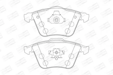 Колодки гальмівні дискові передні FORD FOCUS II (DA_, HCP, DP) 04-13|MAZDA 6 Saloon (GG) 02-08|SAAB 9-3 (YS3F, E79, D79, D75) CHAMPION 573199CH