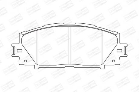 Колодки тормозные дисковые передние LEXUS CT (ZWA10_) 10-|TOYOTA PRIUS (_W3_) 08 CHAMPION 572631CH