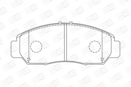 Колодки тормозные дисковые передние HONDA ACCORD VII (CM) 02-08, CIVIC IX Saloon CHAMPION 572449CH