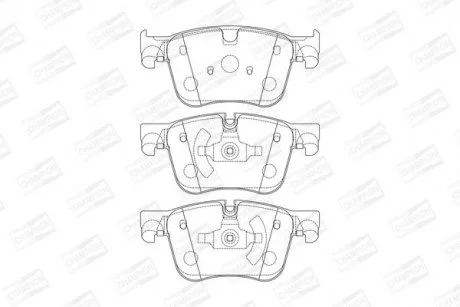 Колодки гальмівні дискові передні Citroen BERLINGO (ER_, EC_) 18-, C4 Picasso II 13- CHAMPION 573621CH