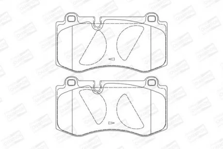 Колодки гальмівні дискові передні MERCEDES-BENZ E-CLASS (W211) 02-09, S-CLASS (W221) 05-13 CHAMPION 573178CH