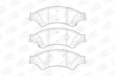 Колодки гальмівні дискові передні FORD RANGER (TKE) 11- CHAMPION 573449CH