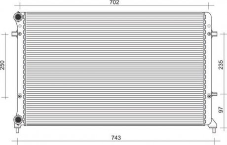 VW Радиатор охлаждения Audi A3,Caddy III,IV,Golf,Passat,Touran,Skoda Octavia MAGNETI MARELLI 350213853000 (фото 1)