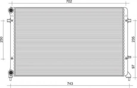 VW Радиатор охлаждения Audi A3,Caddy III,IV,Golf,Passat,Touran,Skoda Octavia MAGNETI MARELLI 350213853000