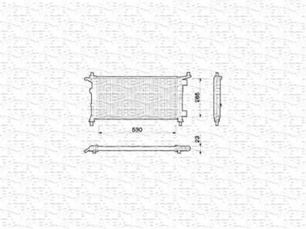 Радиатор OPEL CORSA B 1,0 12V-1,2 16V 96 [] MAGNETI MARELLI 350213776000