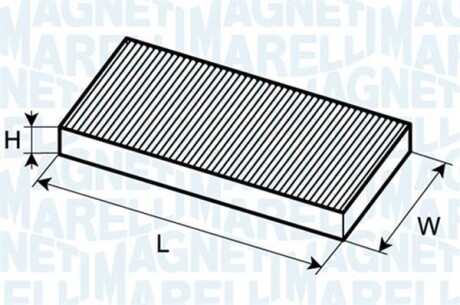 Фильтр салона AR 145,146 1995- [350203061240] MAGNETI MARELLI BCF124