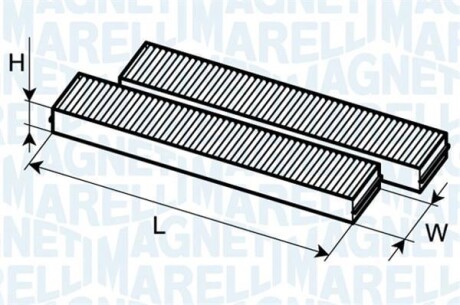 VW Фильтр салона (2шт.) AUDI A6 MAGNETI MARELLI BCF261