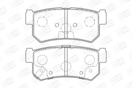 Колодки тормозные дисковые задние SSANGYONG ACTYON I 05-, ACTYON SPORTS I (QJ) 0 CHAMPION 573377CH