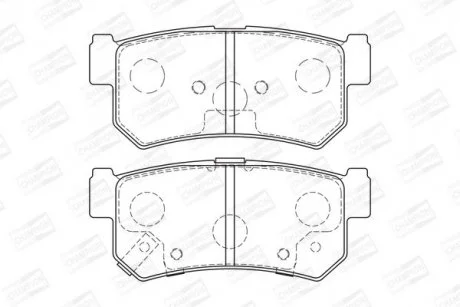 Колодки гальмівні дискові задні SSANGYONG ACTYON I 05-, ACTYON SPORTS I (QJ) 05- CHAMPION 573377CH