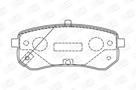 Колодки гальмівні дискові задні Hyundai I10 I (PA) (07-)/Kia Picanto I (SA) (04-12) CHAMPION 572527CH (фото 1)