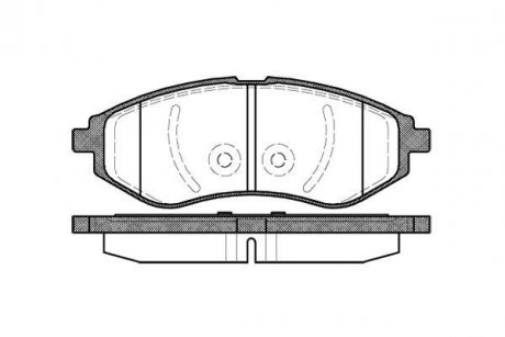 Колодка тормозная Авео перед (к-т 4 шт) WOKING P886300