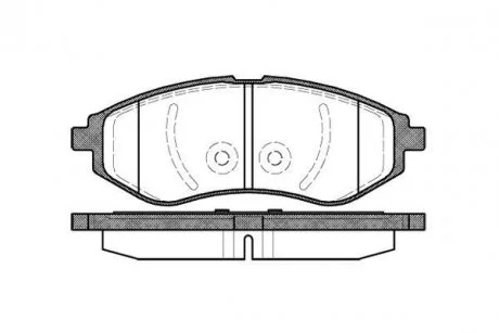Гальмівні колодки пер. Aveo/Kalos (03-21) P8863.00 WOKING P886300