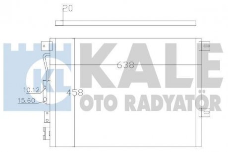 KALE JEEP Радиатор кондиционера Commander,Grand Cherokee II,III 04- Kale oto radyator 385800