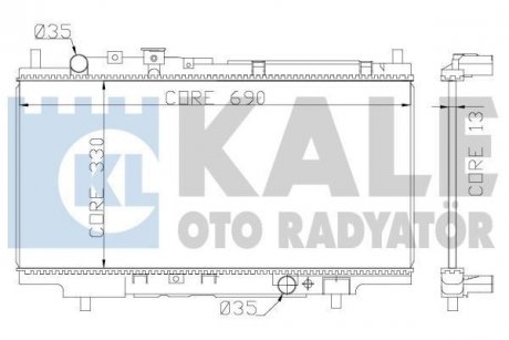 KALE MAZDA Радиатор охлаждения 323 C/P/S V 1.3/2.0D 94- Kale oto radyator 359800