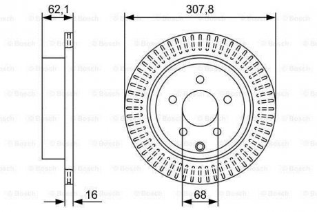 PRINT NISSAN Диск тормозной задн.Infiniti FX,Murano 03- BOSCH 0986479W11