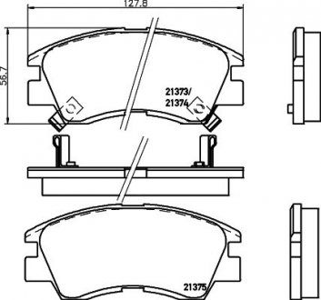 Колодки тормозные дисковые передние Strong Ceramic Mitsubishi L300 NI Nisshinbo NP3000SC (фото 1)