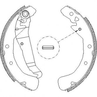 Колодки тормозные барабанные задние Opel Astra h 1.2 04-14,Opel Astra h 1.3 04-1 WOKING Z442200 (фото 1)