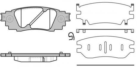 Колодки гальмівні диск. задн. (Remsa) Lexus RX UX ES, Toyota Camry V70, Rav4 V (P17363.10) WOKING P1736310 (фото 1)