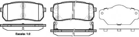 Колодки гальмівні диск. задн. (Remsa) Hyundai H-1 cargo 2.5 08-,Hyundai H-1 travel 2.5 08- (P13883.02) WOKING P1388302