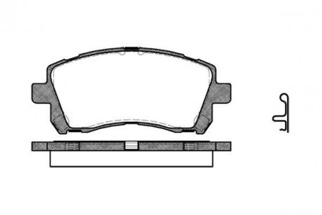 Колодки гальмівні диск. перед. (Remsa) Subaru Outback (bl, bp) 2.5 03-10 (P7553.02) WOKING P755302