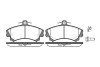 Колодки гальмівні диск. перед. (Remsa) Mitsubishi Colt vi 1.1 02-12,Mitsubishi Colt vi 1.3 02-12 (P4903.02) WOKING P490302 (фото 1)