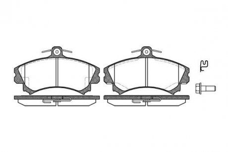 Колодки тормозные дисковые передние Mitsubishi Colt vi 1.1 02-12,Mitsubishi Colt WOKING P490302 (фото 1)